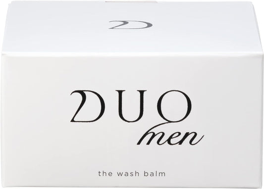 DUO MEN The Wash Balm, 3.2 oz (90 g), 3 Piece Set, Black, For Men Facial Cleansing, Pore Stain and Cleansing