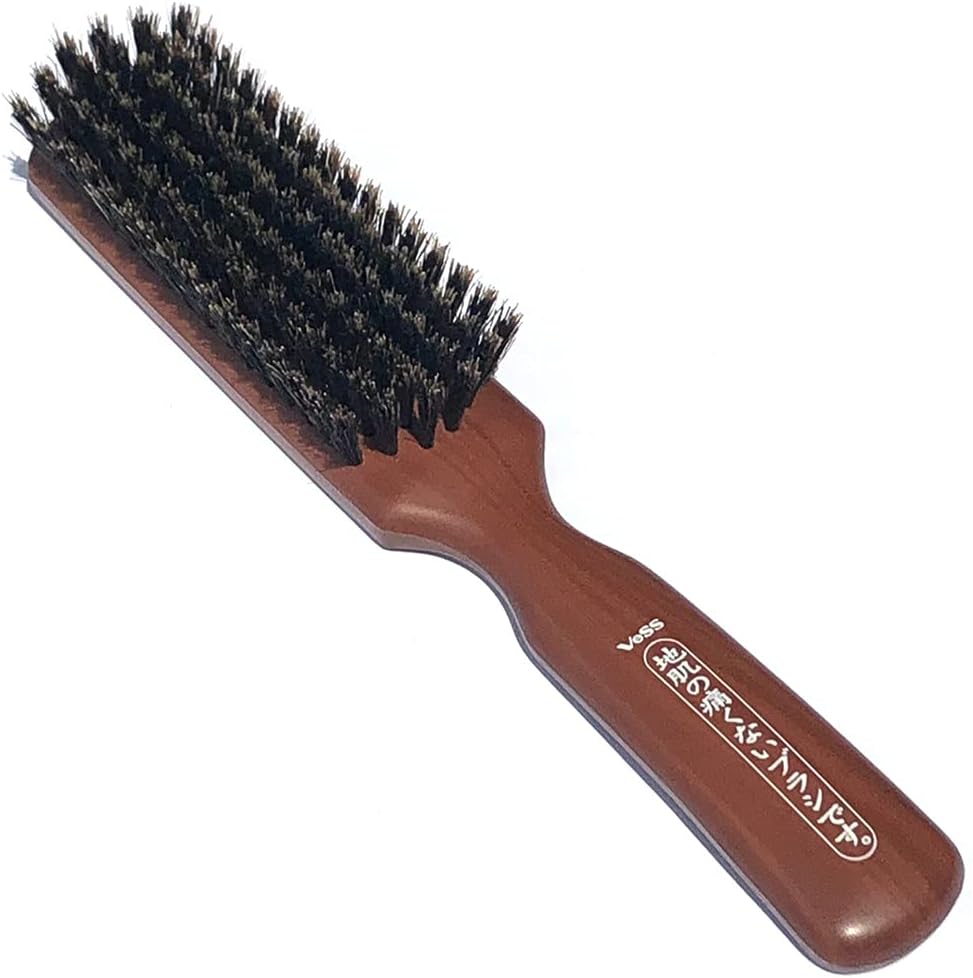 Beth VESS JI13 Made in Japan Long-established Commercial Manufacturer 100% Natural Pig Hair Made by Hairdressers Brush That Does Not Pain Outlet (6 Lines)