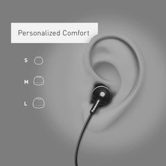 Panasonic In-Ear Earbud Ergo-Fit Headphone Black RP-HJE120-K