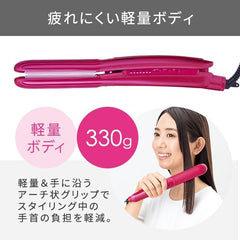 Tescom TS430A-P Hair Iron, Negative Ion, 1.0 inches (26 mm), Temperature Adjustment, Lock, Memory, Auto Off, Open Close, Easy Plug, Pink, Genuine Product