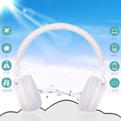 Kids Headphones Kids Headphones Adjustable Headband Headset Lightweight Sealed Stereo Folding Wired Headphones for Kids Adults with 1.2m Cord 3.5mm Earphone Jack (White)