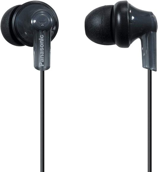 Panasonic In-Ear Earbud Ergo-Fit Headphone Black RP-HJE120-K