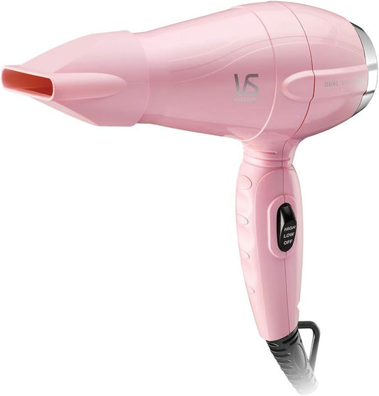 Vidal Sassoon VSD-1230/PJ Hair Dryer, Pink Series, Lightweight Type, For Overseas Use, Pink