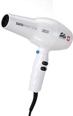 Solis Swiss Perfection Professional Hairdryer, Hair-Friendly 77C Wind, ION Technology, White (SD440W)