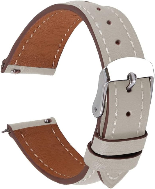 Women's Smart Watch Strap, Genuine Leather, Replacement Band (Band Width 0.7 inches (18 mm) or 0.8 inches (20 mm)