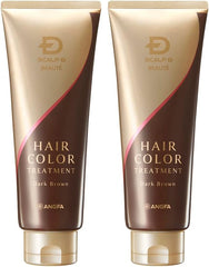 Scalp D Beaute Hair Color Treatment, Dark Brown, 2-piece Set, Gray Hair Dye, Deep Dyed, For Women, Salon Finish, Easy at Home, Volume, Glossy, Whole Dyed Hair