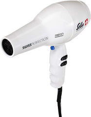 Solis Swiss Perfection Professional Hairdryer, Hair-Friendly 77C Wind, ION Technology, White (SD440W)