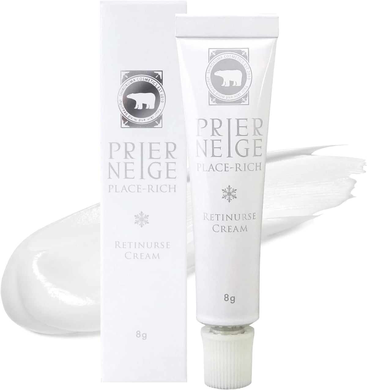 Prieige Medicated Retinessor Cream, 0.3 oz (8 g), Wrinkles, Face, Neck, Sleeping, Intensive Care, White Bear Cosmetics, Evolutionary Retinol, High Formulation, Quasi Drug, No Additives, Plaserich