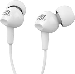 JBL Harman C100SI In-Ear Wired Earphone Microphone Included (C100SI White)