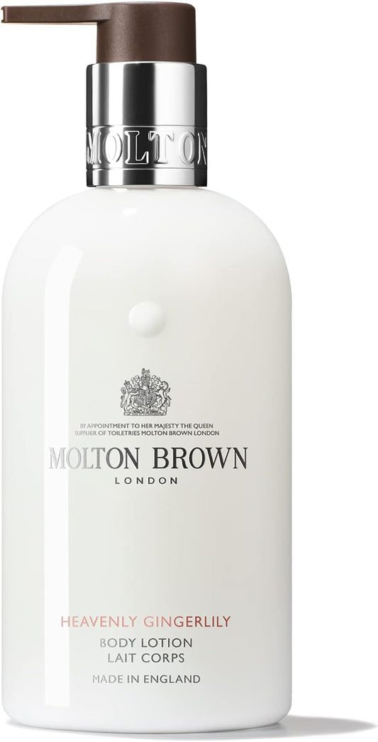 Official MOLTON BROWN Ginger Lily Body Lotion, 10.1 fl oz (300 ml), Molton Brown, Moisturizing, Floral Gift, Paradise, Tahiti, Exotic