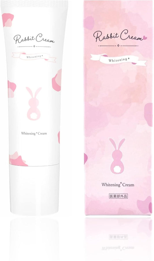 Rabbit Cream (Official) Medicated Rabbit Cream White, 1.1 oz (30 g), Rabbit Mate, Whitening, Moisturizing, Delicate Zone Cream, Blackheads, Whitening, Moisturizing, Drying, Wrinkles, Fine Lines, Moisturizing, Essential Rose Scent