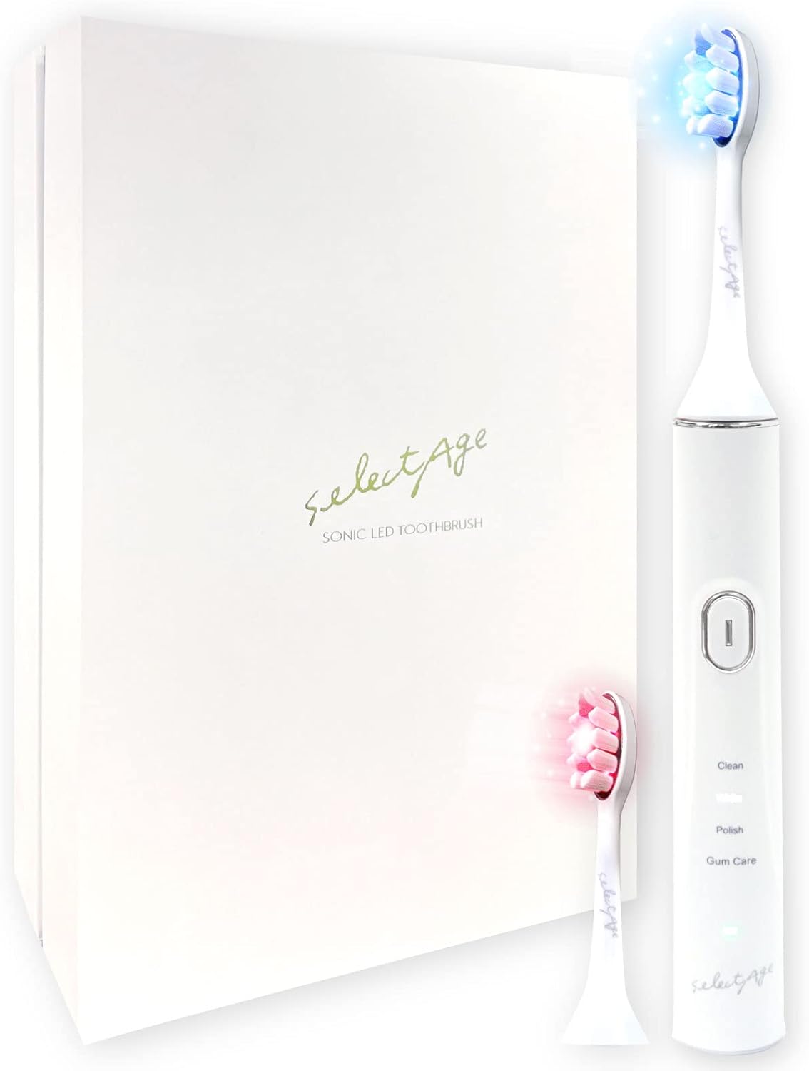 selectage Selectage LED Electric Toothbrush Sonic Brush Whitening Total Cleaning