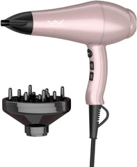 VAV 1200W Hair Dryer, Far Infrared and Negative Ion Dryer, Wind Temperature   Air Volume 6 Set, Professional High Air Flow   Home Use (Pink)