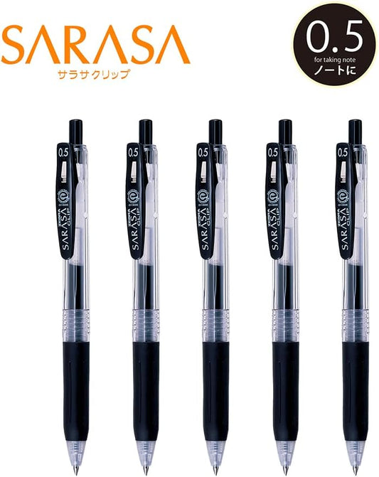 Zebra gel ballpoint pen Salasa clip 0.5 5 Black P-JJ15-BK5