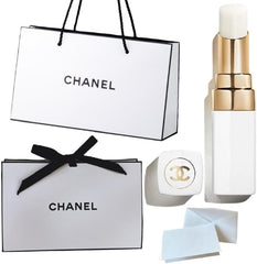 Set Product Gift Wrapped CHANEL ROUGE COCO BAUME and Lip Cream with CHANEL Shop Bag