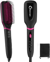 Masvan Heat Brush, Hair Iron Brush, Straightening Brush, Hair Iron, Straight, Popular, 176F to 482F (80C to 230C), Comb Iron, Electric Heating Hair Brush, Repair Sleeping Habits, Mother's Day, Birthday, Gift, Prevents Burns, Overseas Use, PSE Certified