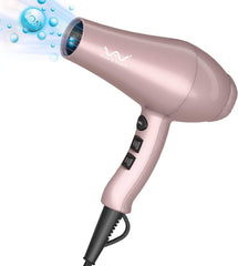 VAV 1200W Hair Dryer, Far Infrared and Negative Ion Dryer, Wind Temperature   Air Volume 6 Set, Professional High Air Flow   Home Use (Pink)