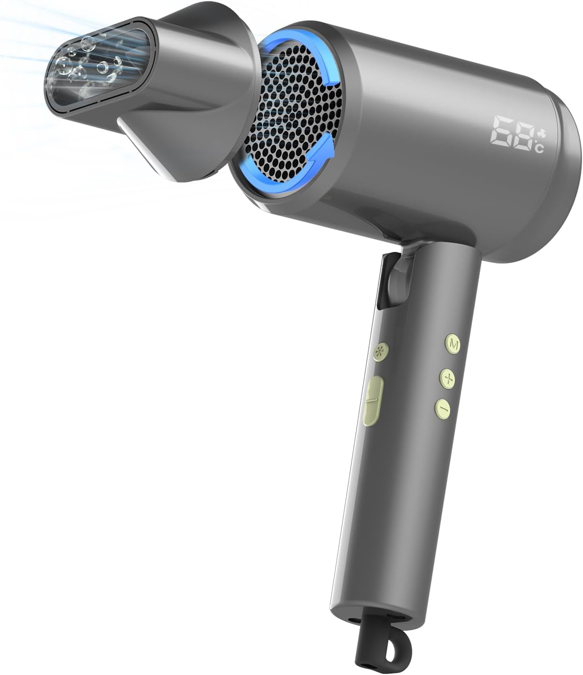 AIARGER Hair Dryer, 1400 W Dryer, Large Airflow, Fast Drying Power and Styling Effect, Dryer Compact, Reproizer Dryer, Hair Dryer, Reproizer, Dryer for Travel, Dryer Ranking