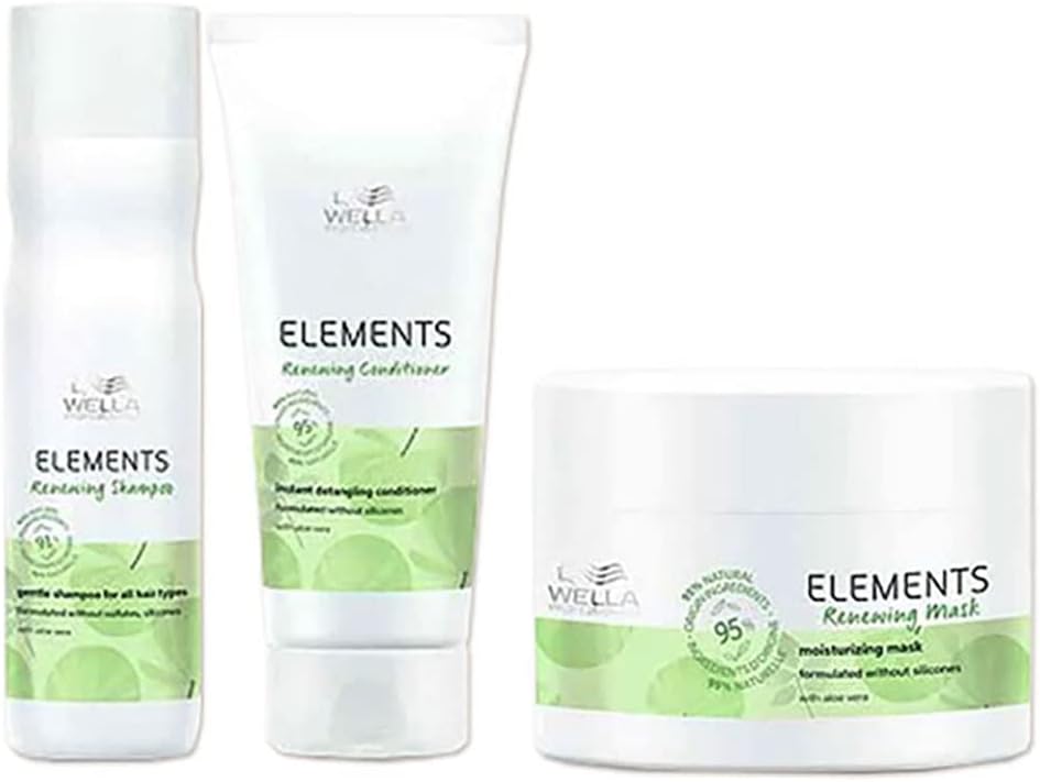 [Japanese Shampoo and Conditioner] Wella Professional Elements Shampoo 250mL   Conditioner 200mL   Mask 150mL Set