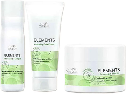 [Japanese Shampoo and Conditioner] Wella Professional Elements Shampoo 250mL   Conditioner 200mL   Mask 150mL Set