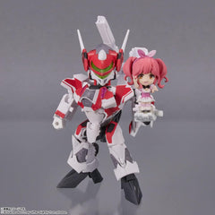 TINY SESSION Macross Δ VF-31C Siegfried (Mirage Farina Genus Machine) with Makina Nakajima, Approx. 3.9 inches (100 mm), PVC   ABS Pre-painted Action Figure