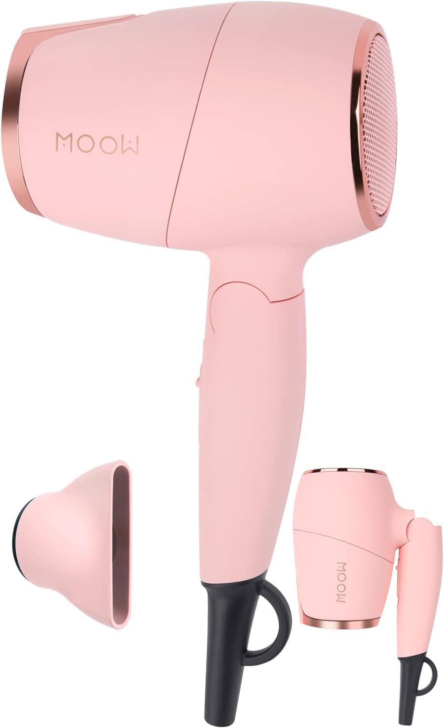 Dryer, Large Airflow, Quick Drying, Lightweight, Foldable, Popular, 3 Level Adjustment, Cold and Hot Air, Low Noise, Compact, Includes Hooks, Overheating Protection, For Home / Travel / Hair Salon Pink