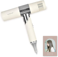 KINUJO Kinujo Hair Dryer, Silk Woman, Large Airflow, Quick Drying Dryer, Negative Ions, Ultra! Far Infrared, Shiny Hair, Terahertz Wave, 3 Stage Temperature Control, New Model, Double Nozzle, Guide Book, White