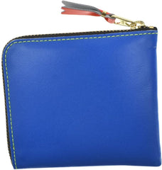 SUPER FLUO SA3100SF Super Flow Coin Purse, Coin Case, L-Shaped Zipper, Genuine Leather, Men's, Women's, Blue, Green