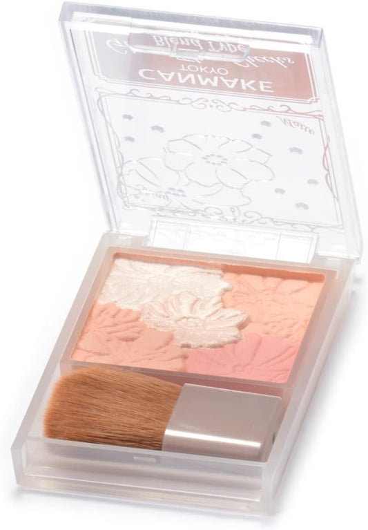 Can Make Glow Flour Cheek (Blend Type) B01 Cotton Coral Cheek GLOSSY HIGHLIGHT TRANSPARENT MAT One (1)