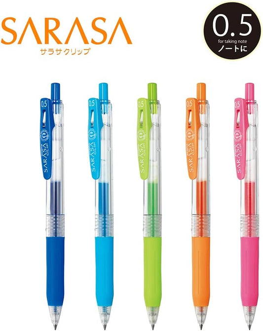 Zebra gel ballpoint pen Sarasa clip 0.55 colors JJ15-5CA