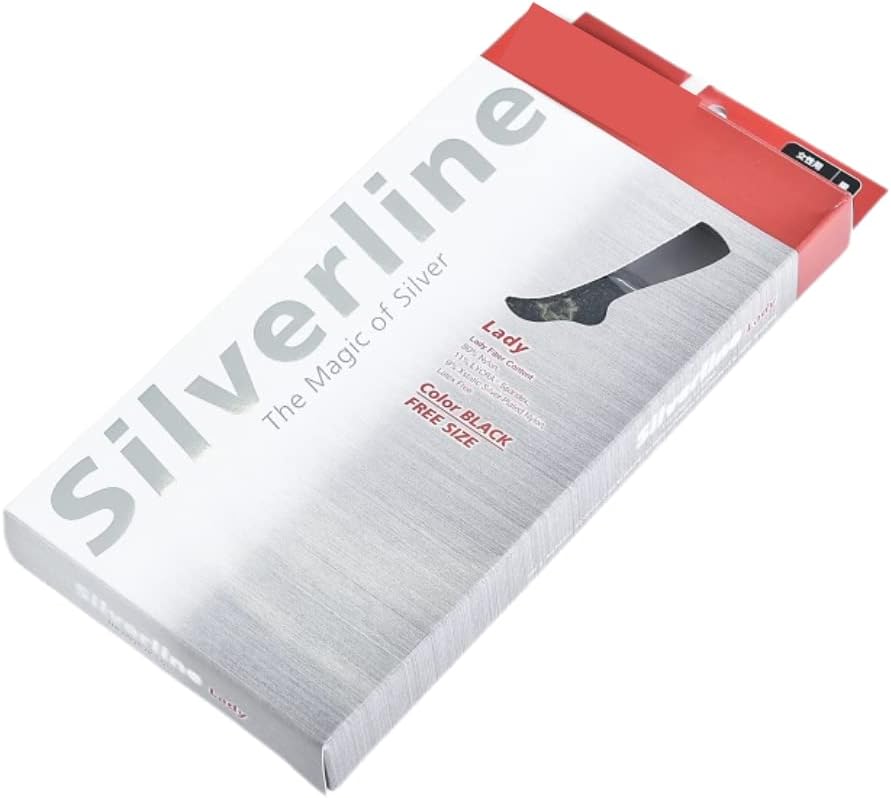 FOOTNURSE Foot Nurse Silver Line Anti-swelling Silver Socks Black