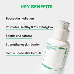 Innisfree Green Tea Seed Serum (22/AD) 80ml - Official Korean Product Introduction Beauty Serum, Plenty of Moisture, Oily Skin, Dry Skin, Mixed Skin, Hydration, Moisturizing, Drying, Care, Korean