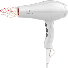 Doraya Hair Dryer, Quick Drying, Large Airflow, 1,200 W, Negative Ions, 3 Types of Nozzles, 6 Levels of Wind Temperature   Air Volume Adjustment, Popular, For Home and Travel, Non-Foldable (White)