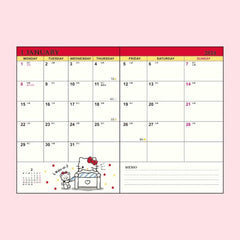 Sanrio 2024 703273 Hello Kitty B6 Diary (Large-Ruled Type)