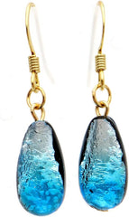 GOLD STONE Haterma Blue Firefly Glass Earrings, Drop Type, For Both Ears, Dragonfly Ball, Okinawa