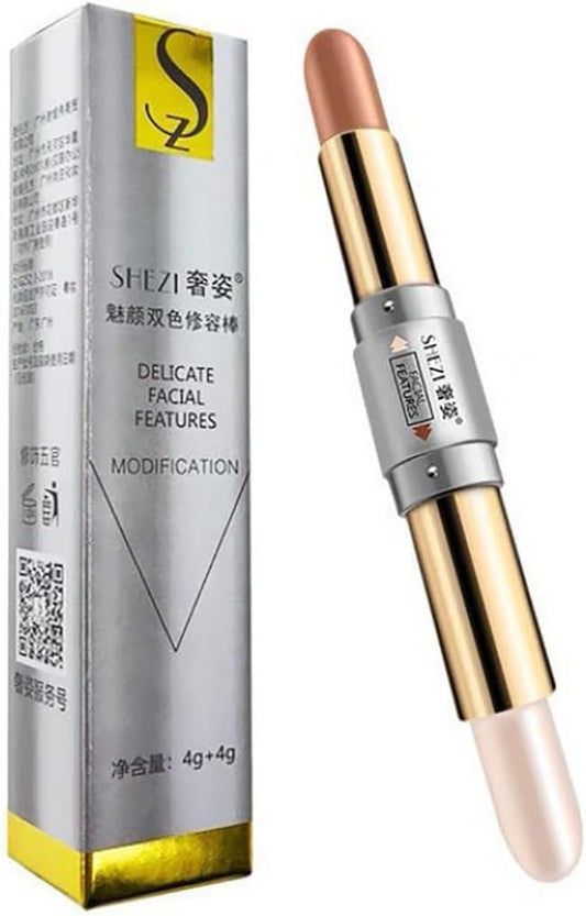 SHEZI Shading Highlight Contouring Small Face Concealer Lucistic Dual Shading Chinese Cosmetics