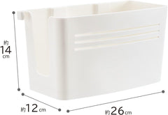 Astro Dryer Holder, White, Approx. W 10.2 x D 4.7 x H 5.5 inches (26 x 12 x 14 cm), Hair Iron Holder, Wall Hanging, Storage Holder, 711-66