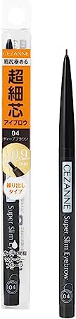 Cezanne Ultra Fine Eyebrow 04 Deep Brown, 0.02 g, Extrusion Type, Muted Deep Brown, Gram (x 1)