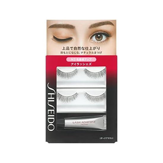 Shiseido Eyelashes N3 2 sets of eyelashes, adhesive 3.3g