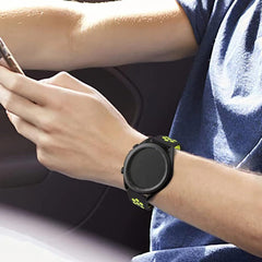 Watch Band 0.8 inch (20 mm), 0.9 inch (22 mm) Perforated, Breathable, Bi-Color Silicone Strap, Waterproof, Soft and Comfortable, Easy to Change with No Tools