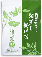 Chatsumi no Sato Green Tea Bag with Matcha Tea Bag 0.1 oz (2.5 g) x 100 Pieces, Value Pack, Deep Steamed Tea Pack, 100 Packs, Made in Shizuoka Prefecture