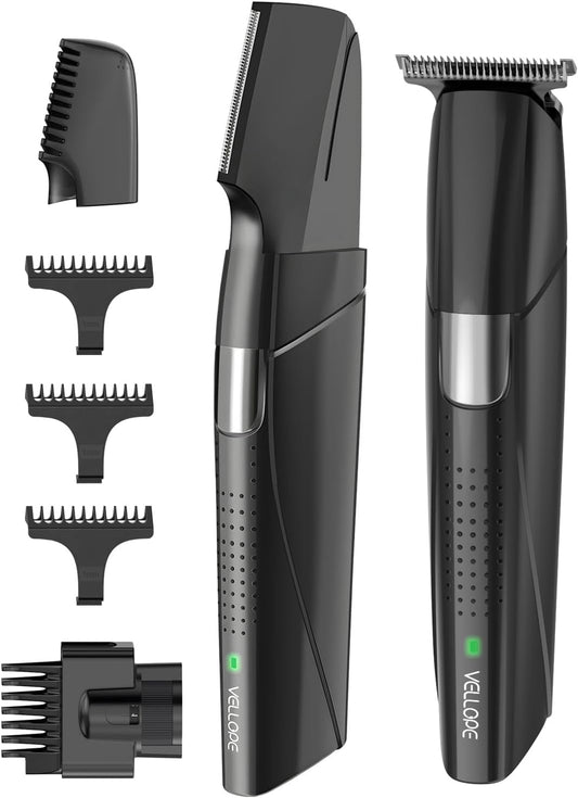 Vellope 9901 Body Shaver, USB Rechargeable, Electric Trimmer, Hair Cutter, Bath Shaving, Washable