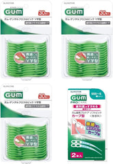 GUM Dental Floss   Pick Y-Shaped Toothpicks with Thread, Interdental Care, Pack of 30 x 3 + Bonus