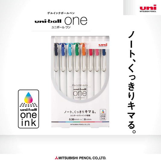 Mitsubishi Pencil Gel Ballpoint Pen Uniball One 0.388 Color Set UMNS388C