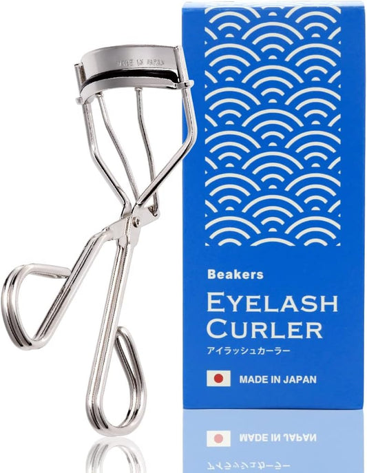 Beakers Eyelash Curler with 1 Replacement Rubber, Made in Japan (Eyelash Curl, Long Lasting Curler)