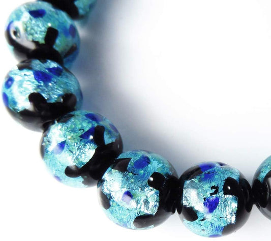 Luminous Firefly Glass Bracelet, 0.5 inches (12 mm), Mint Blue, Dragonfly Ball, Okinawa, Souvenir