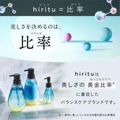 [Japanese Shampoo and Conditioner] hiritu Balance Repair Shampoo Hair Treatment Set Moist 410mL each Apricot   Jasmine scent Smoothes dry hair