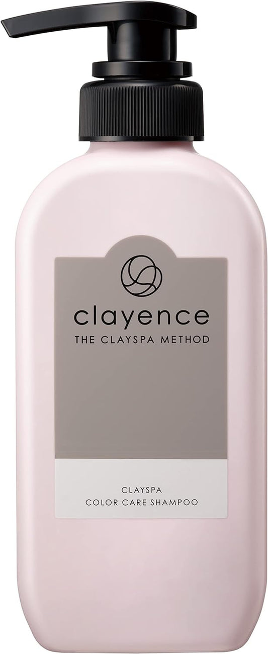 CLAYENCE DUO Sister Brand Clay Spa Color Care Shampoo, 10.1 fl oz (300 ml), Set of 2, Easy Fruity   Floral Scent, Hair   Skin Care, Damage Repair, Color Retention, Additive-Free