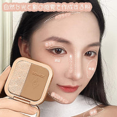 FOMIX Two-Color High Gloss and Contouring All-in-One Disc Brightening 3D Shadow Contouring Powder