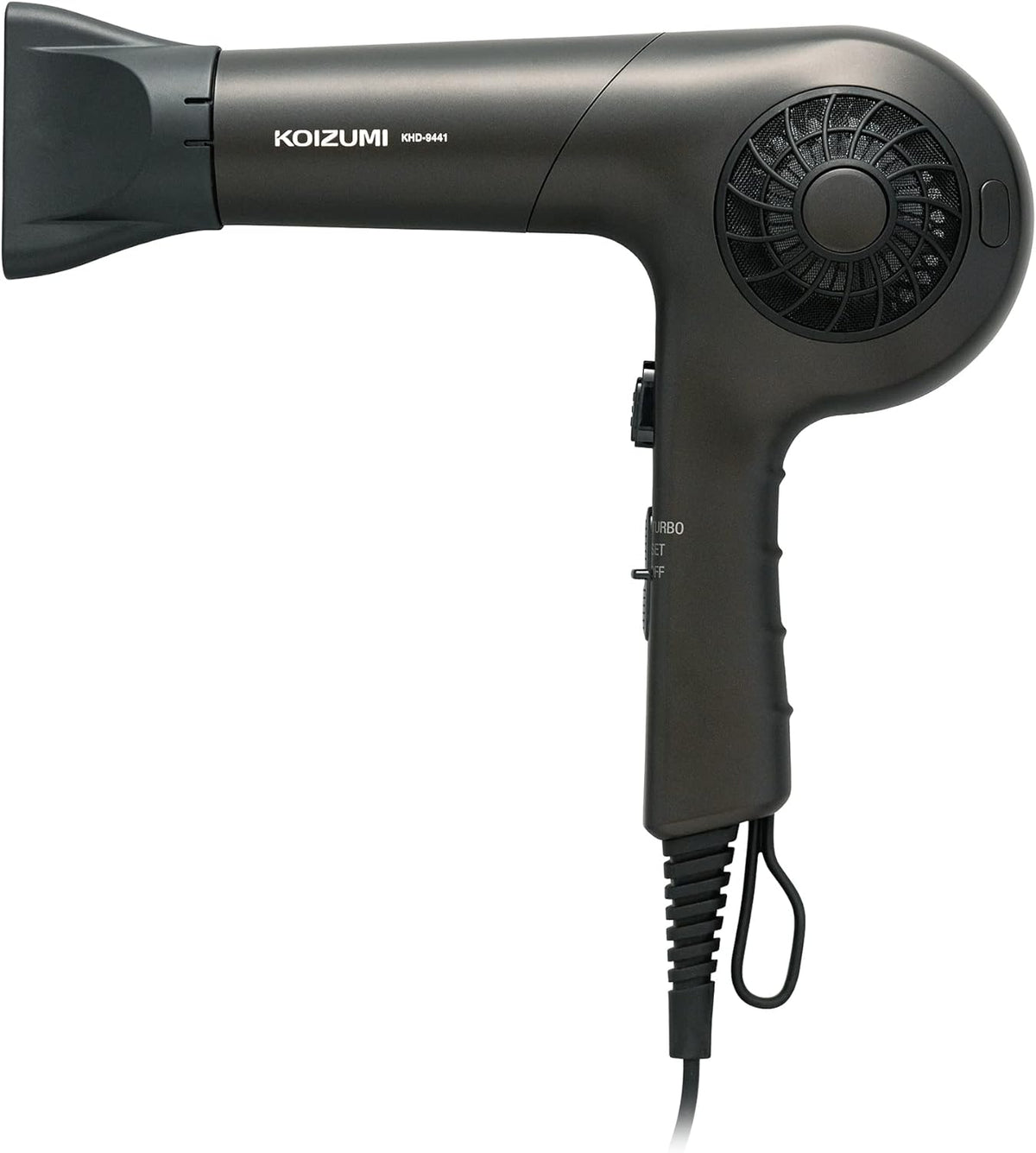 Koizumi KHD-9441/H Hair Dryer Negative Ion Scirocco Fan Dark Gray